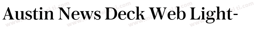 Austin News Deck Web Light字体转换